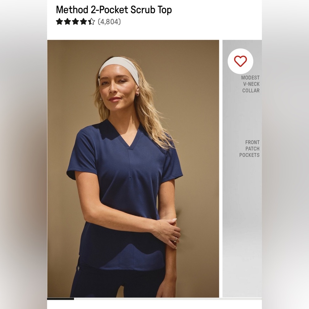 Fabletics Method 2-pocket Scrub Top